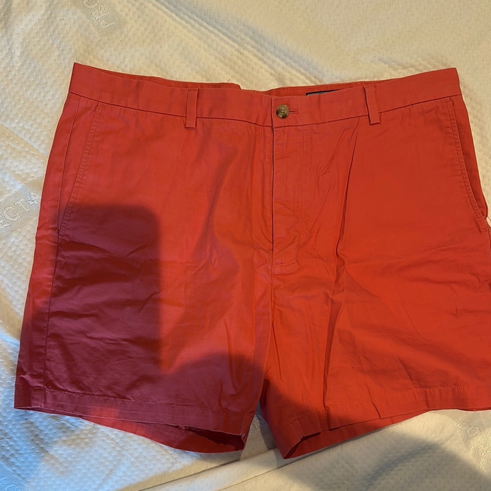 Vineyard Vines Red Flat Front Shorts for Effortless Style
